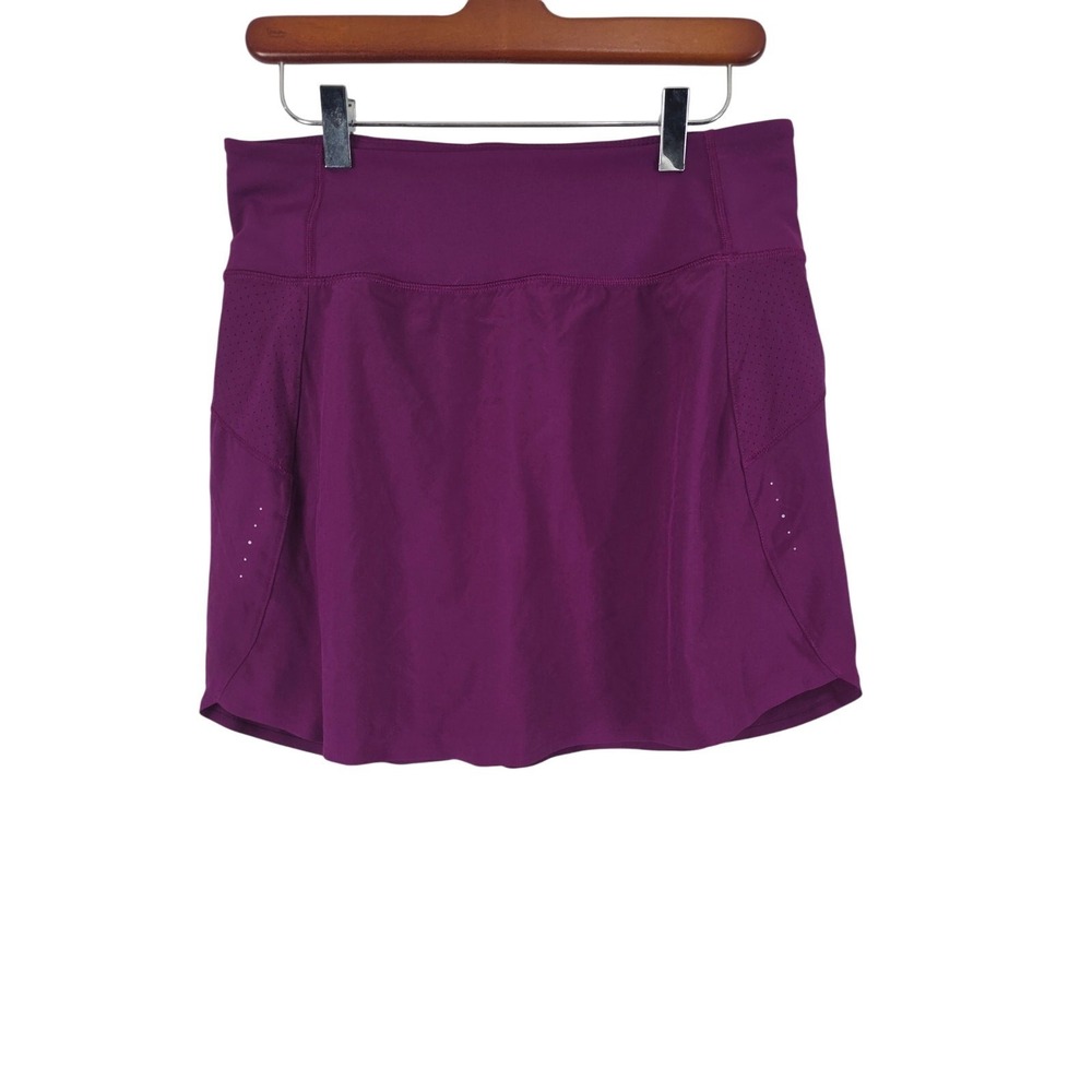 Athleta Athletic Mini Skort M Womens Purple Pull On Athleisure Tennis Pickelball